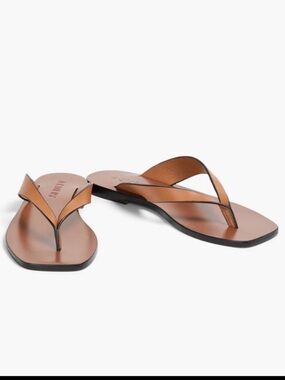 A.EMORY LIGHT BROWN LEATHER KINTO SANDAL